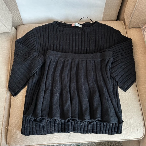 ✨ SALE✨ NEW Free People Kenzie Sweater Knit Set - Black Cotton Causal - Picture 4 of 5